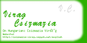 virag csizmazia business card